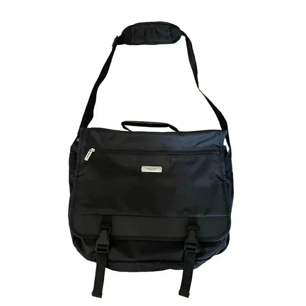 Kenneth Cole Reaction Black Laptop Messenger Office Business School Bag